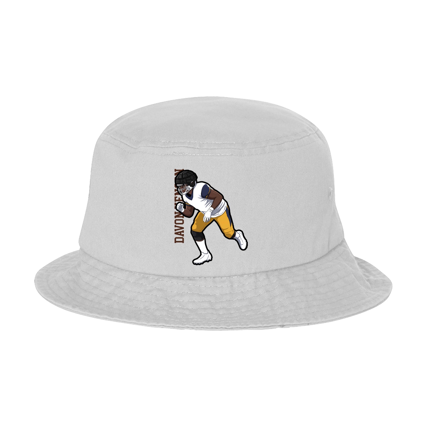 Bucket Cap — Name Vertical in White