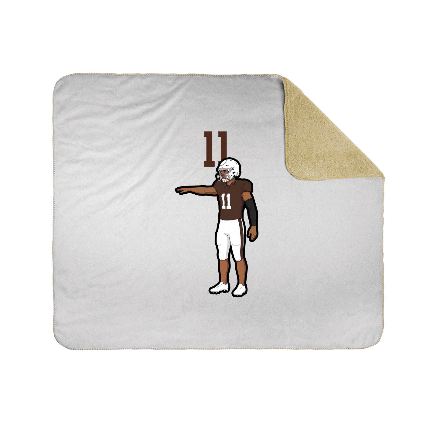 Throw Blanket — Number Top in White