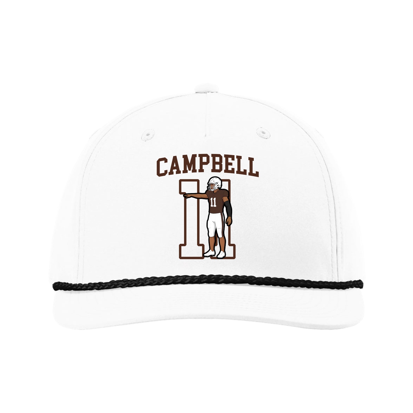 Five-Panel Classic Rope Cap — Shirsey in White