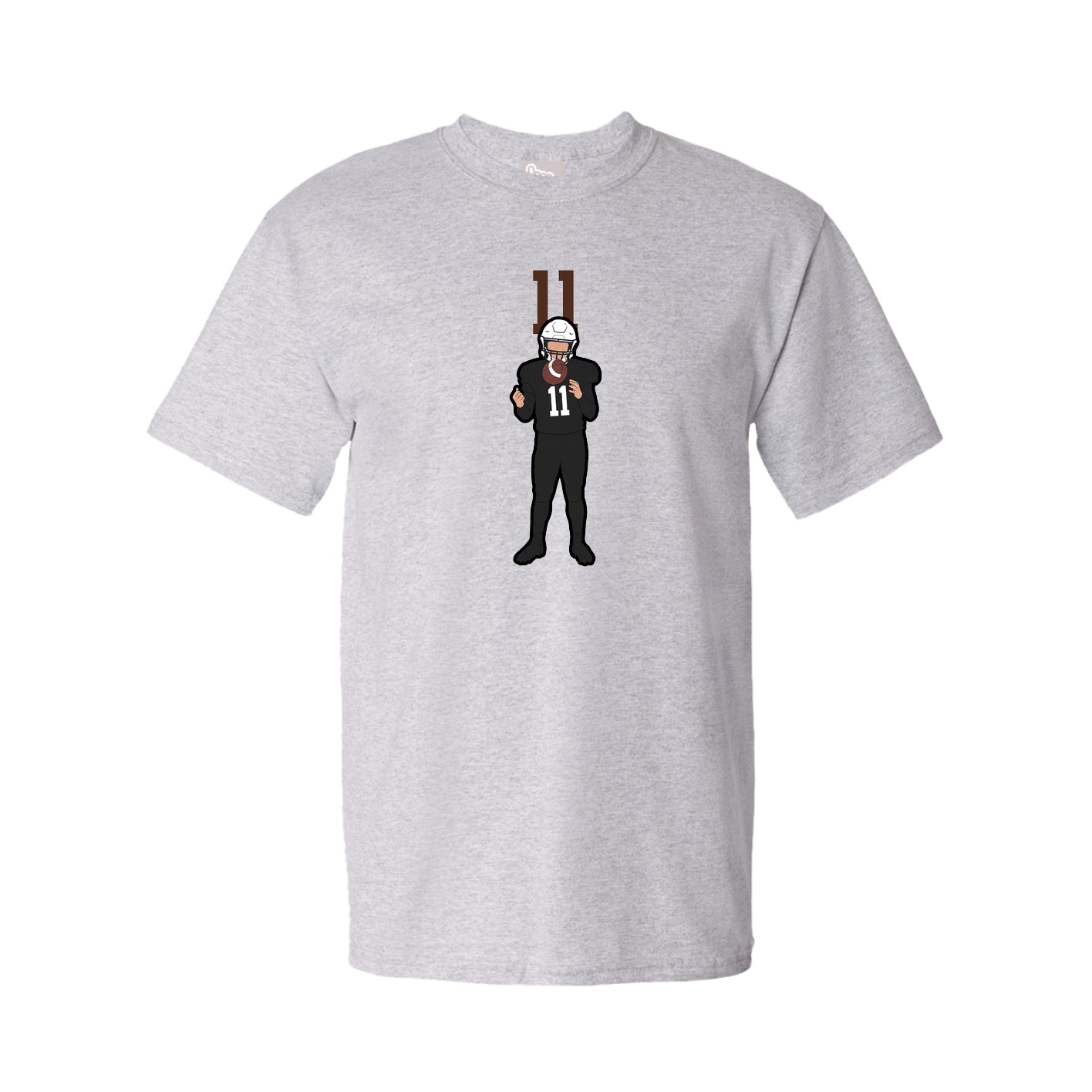 Youth Tee — Number Top in Grey