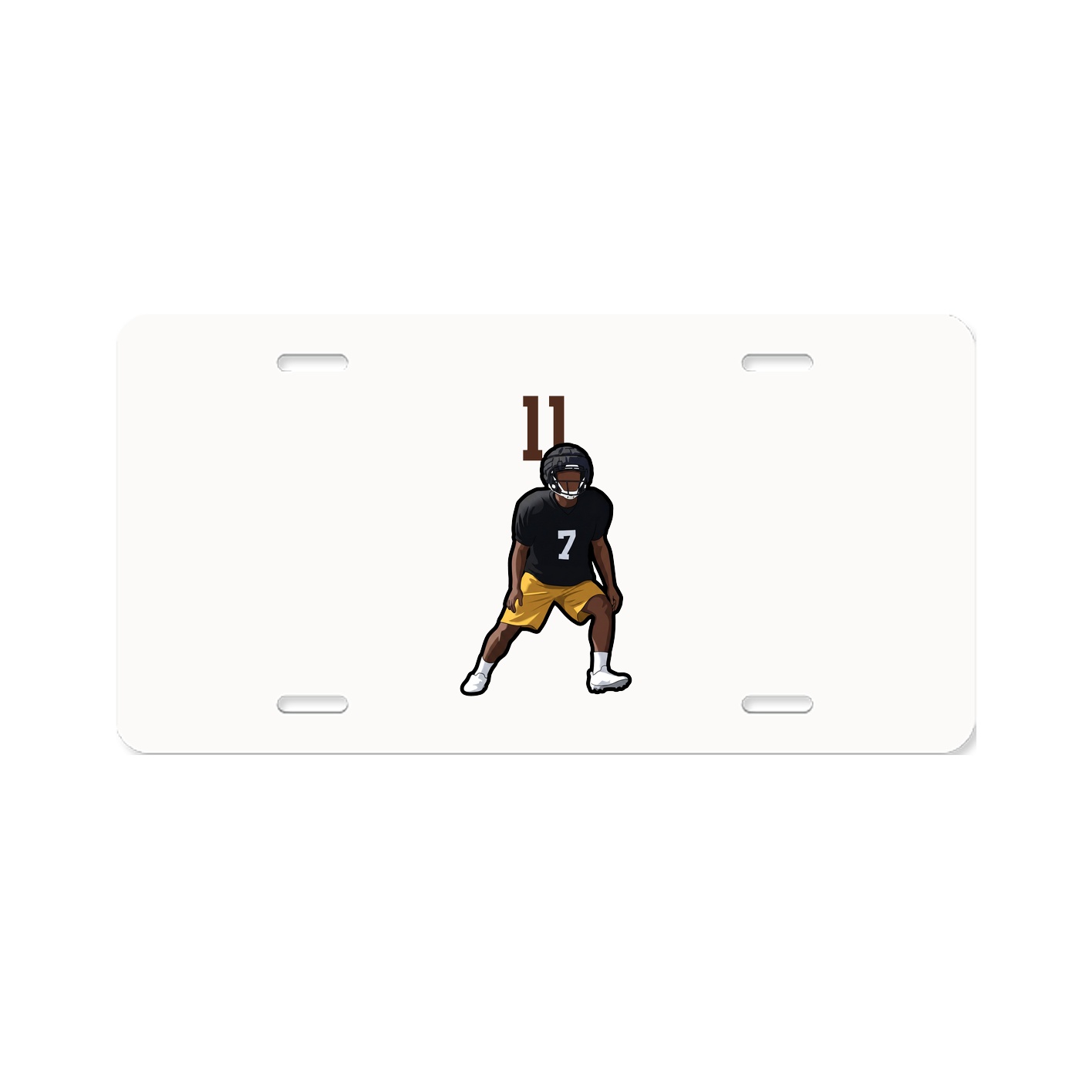 License Plate — Number Top in Classic