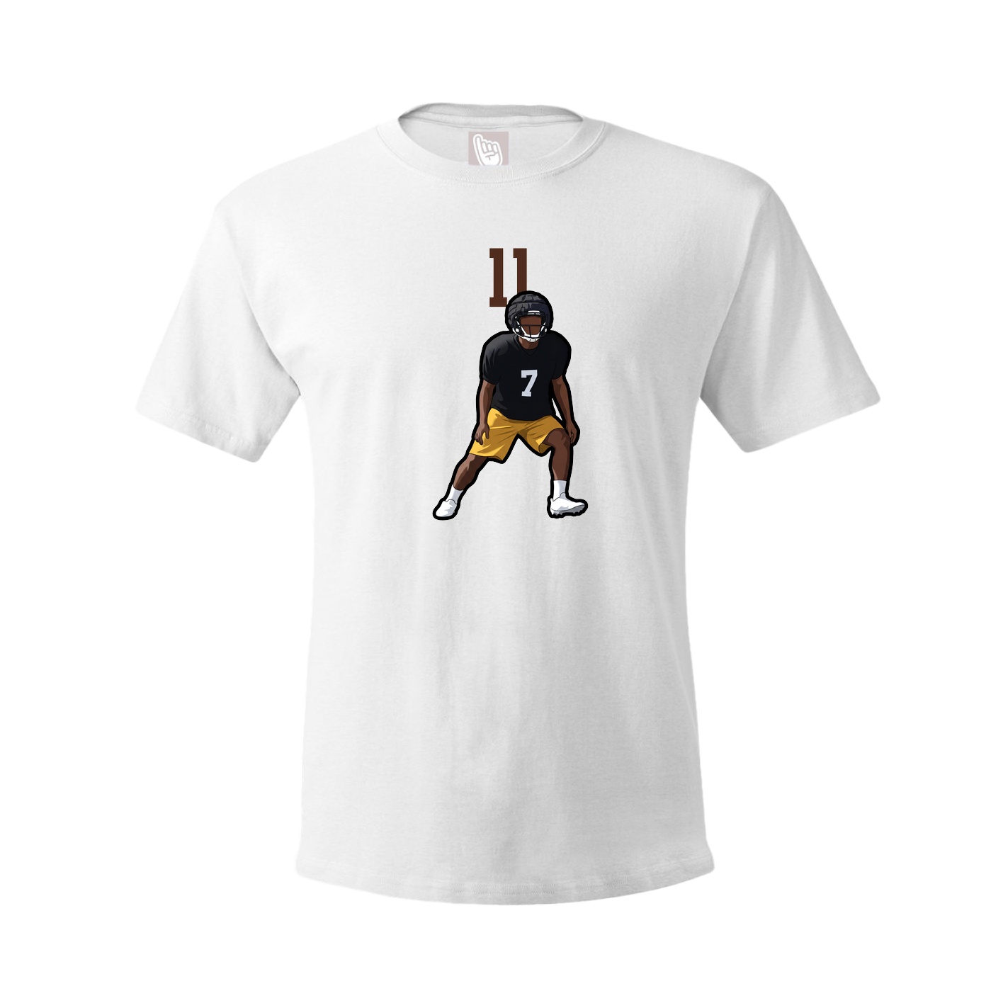 Youth Tee — Number Top in White