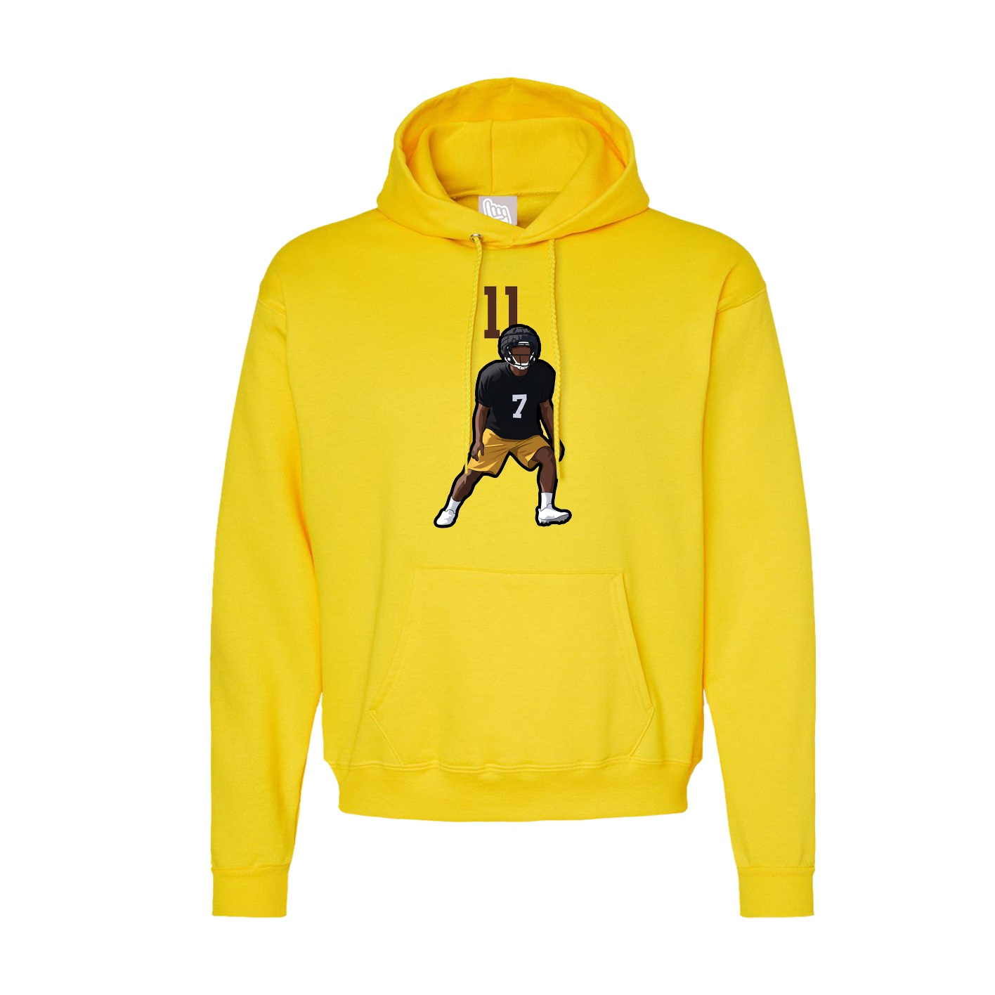 Hoodie — Number Top in Yellow