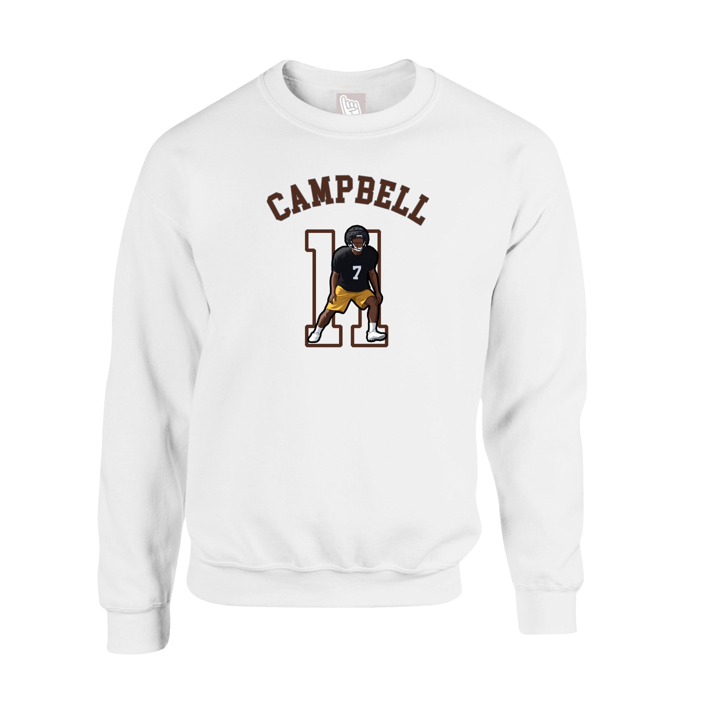 Fleece Crew — Shirsey Arch in White
