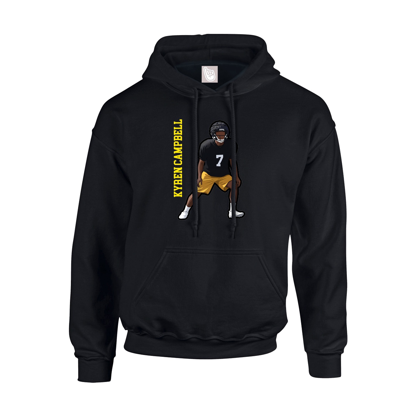 Hoodie — Name Vertical in Black
