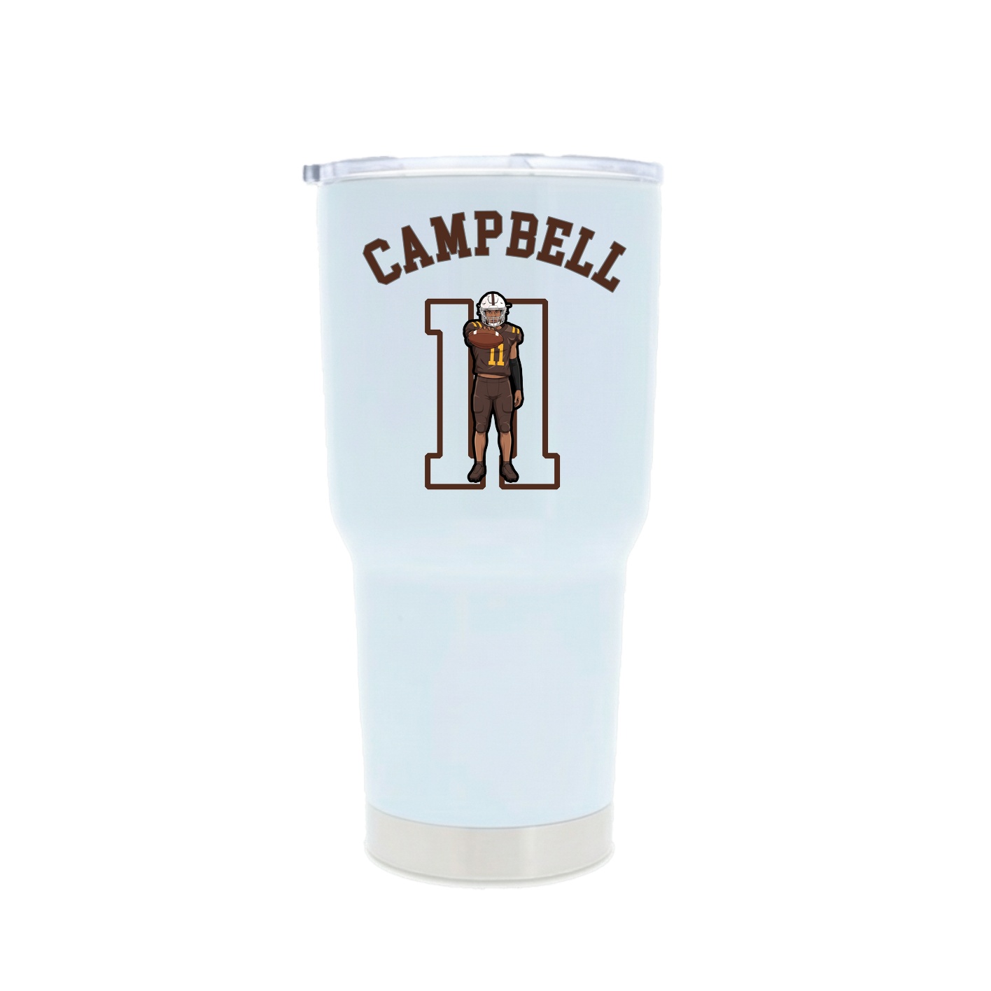 30oz Stainless Steel Tumbler — Shirsey Arch in White