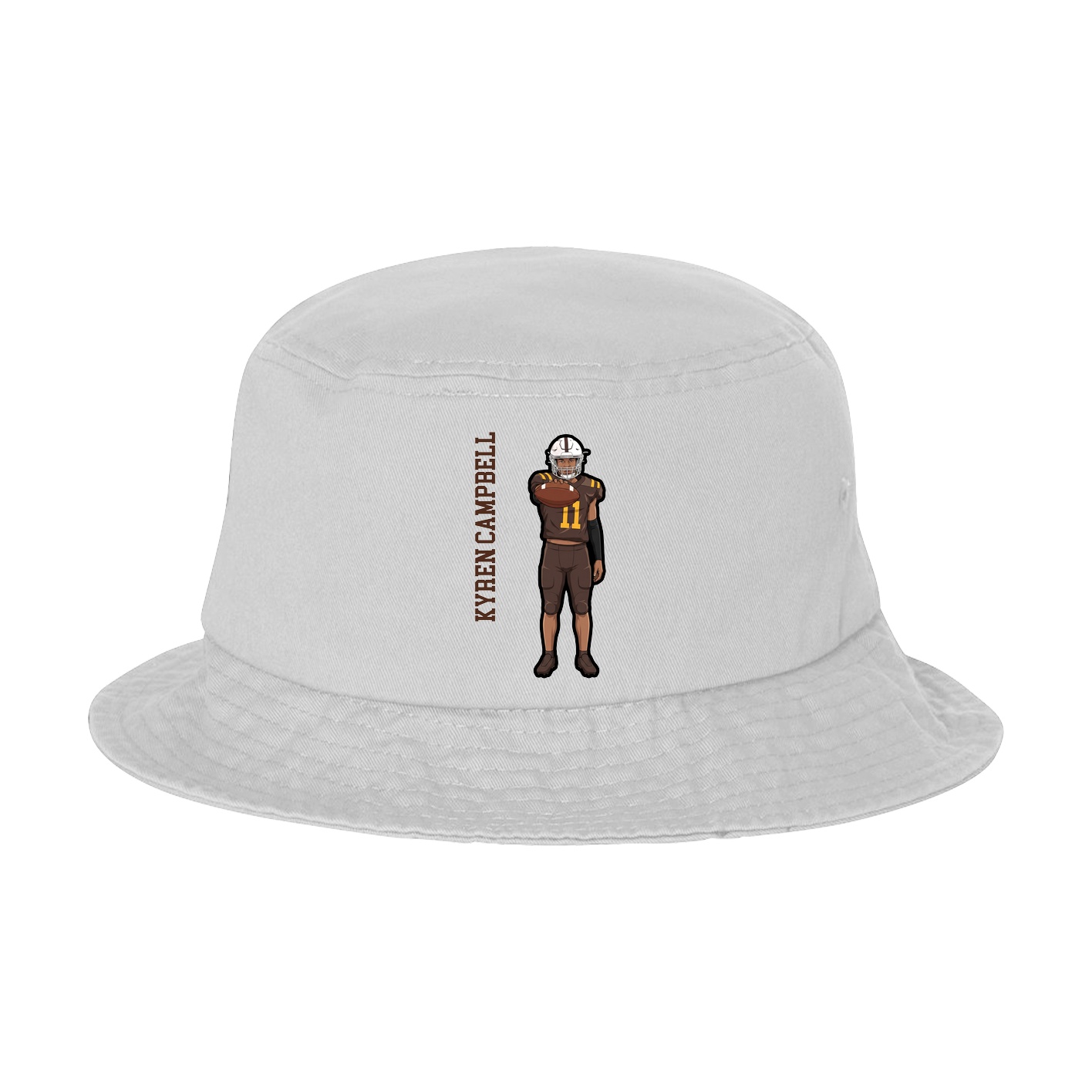 Bucket Cap — Name Vertical in White