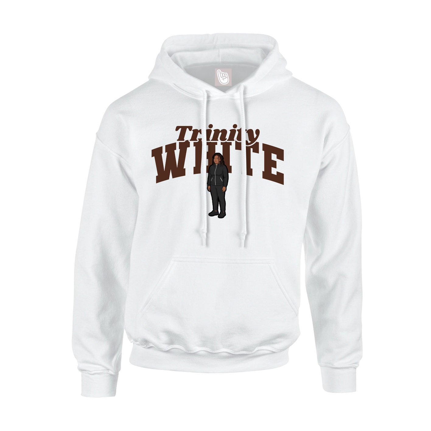 Hoodie — Signature Arch in White