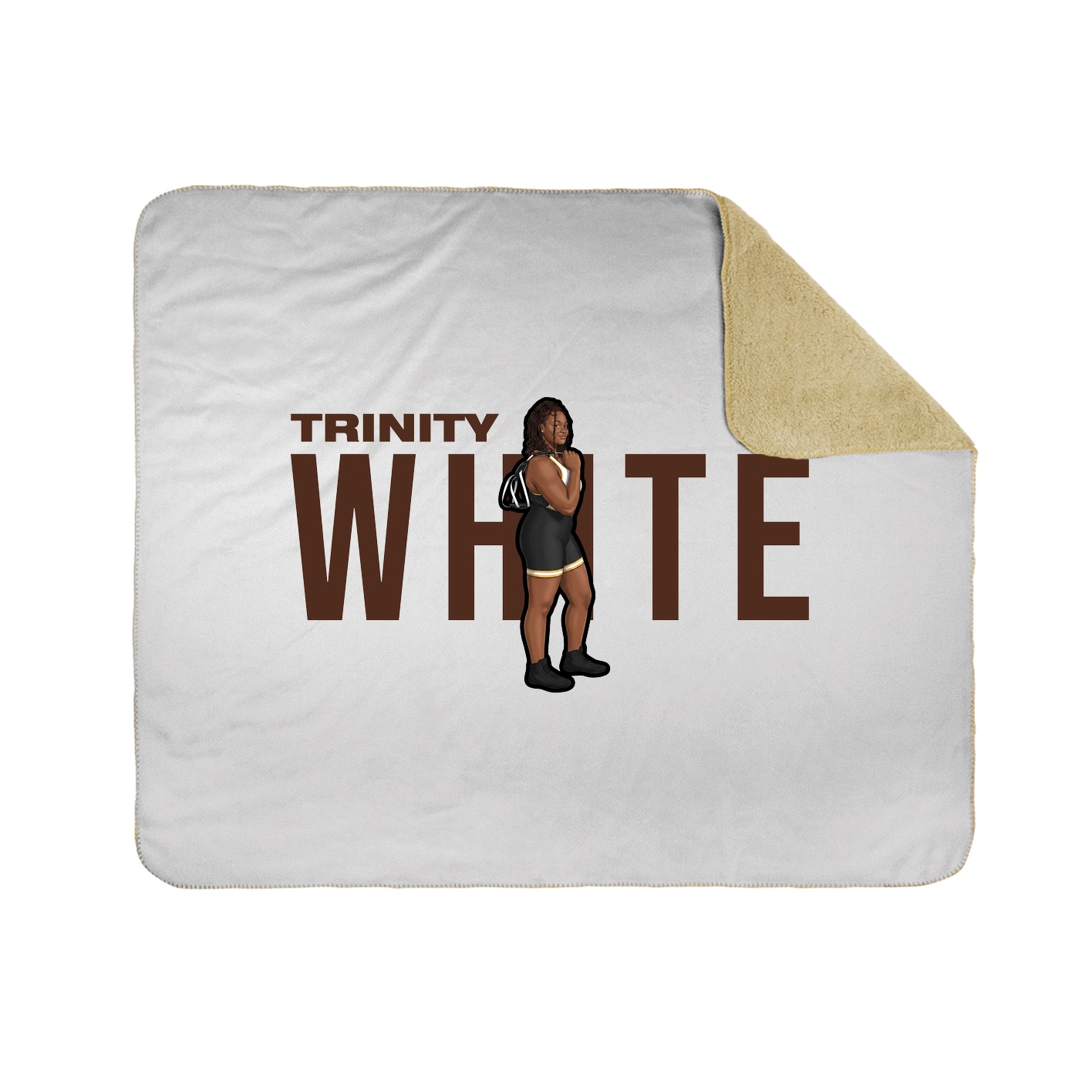 Throw Blanket — Player Name in White