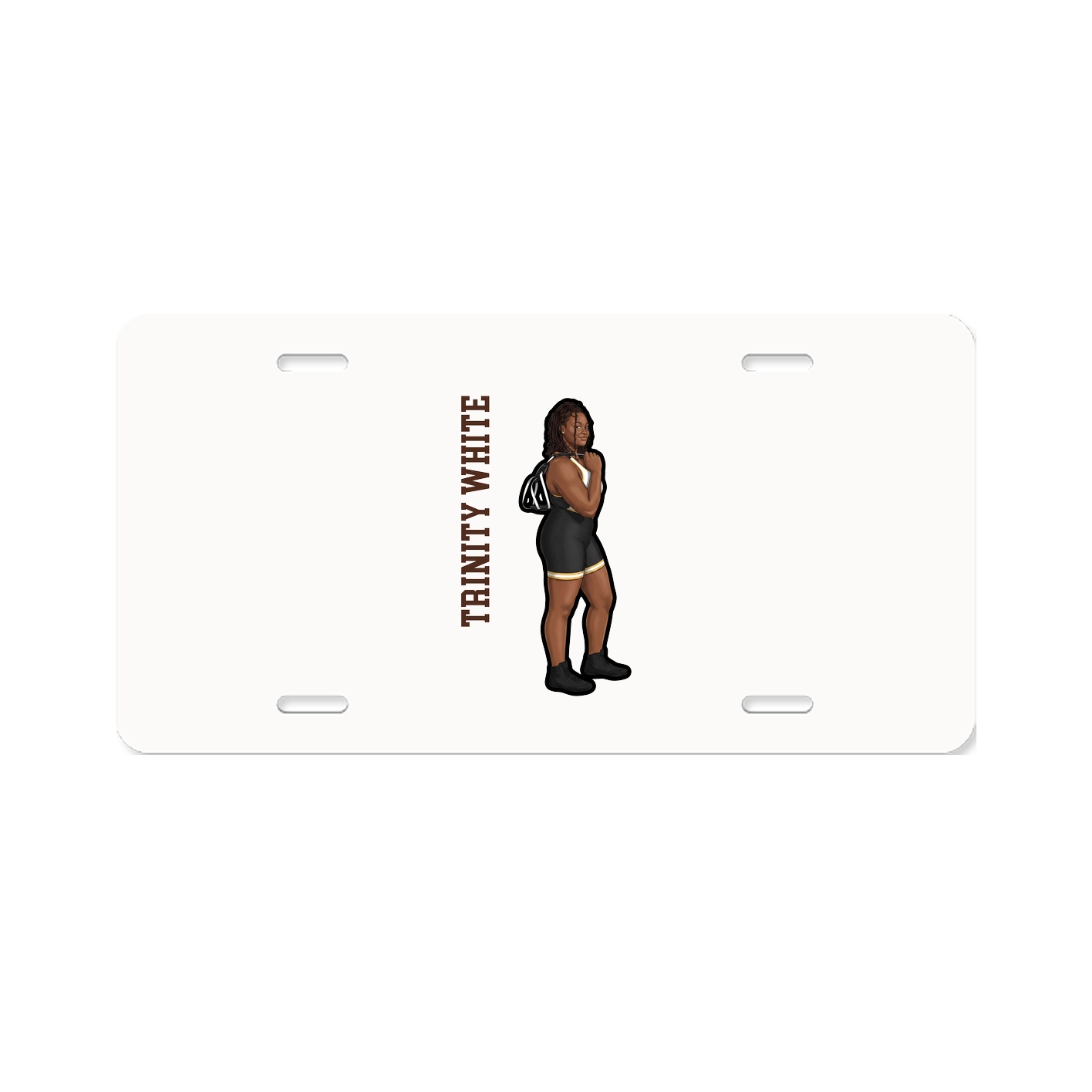 License Plate — Name Vertical in Classic