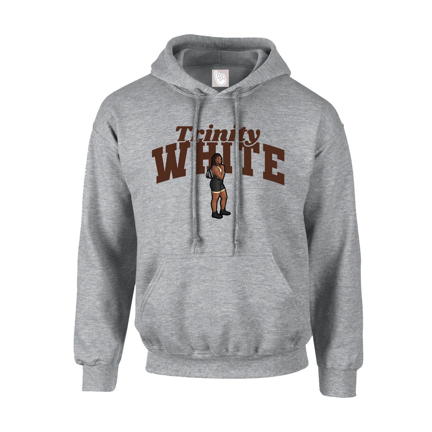 Youth Hoodie — Signature Arch in Grey