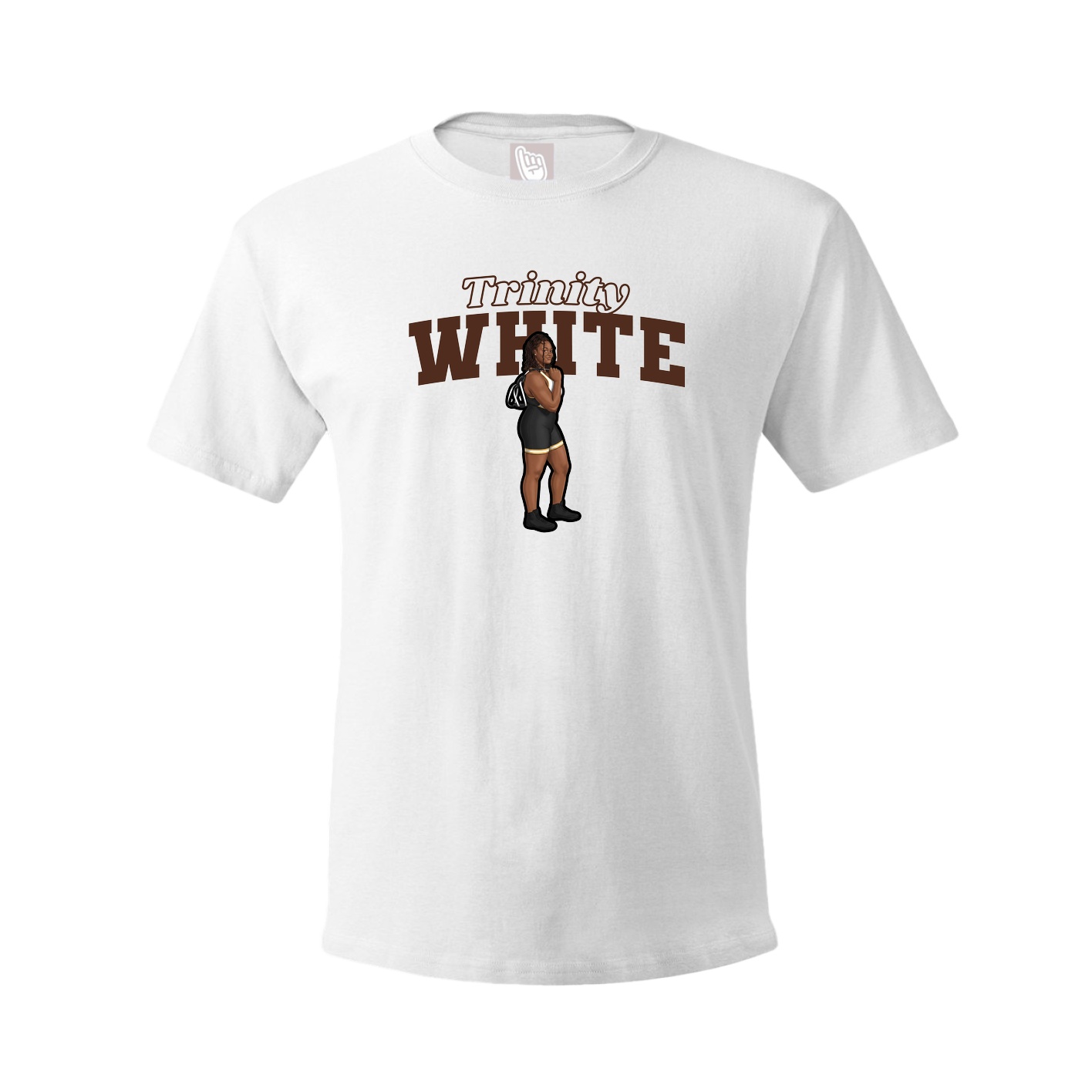 Youth Tee — Name Arch in White