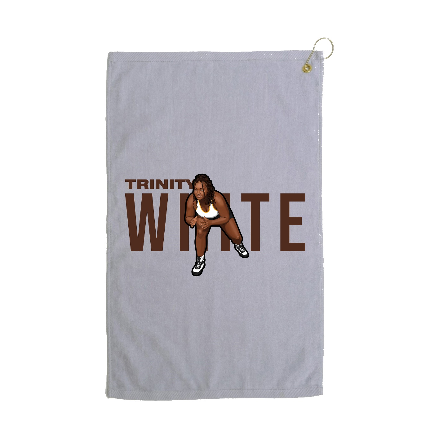 Golf Towel — Player Name in Grey