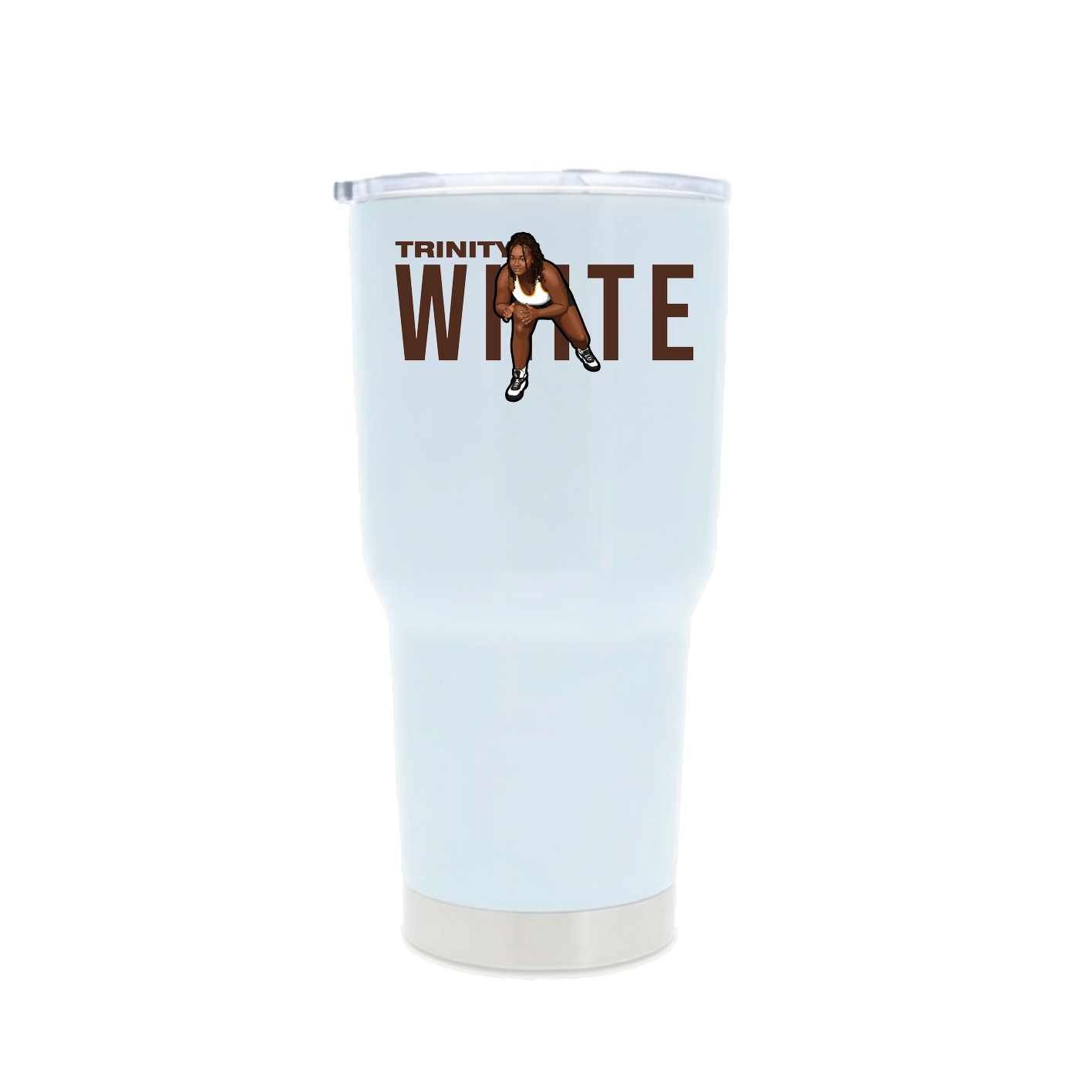 30oz Stainless Steel Tumbler — Player Name in White