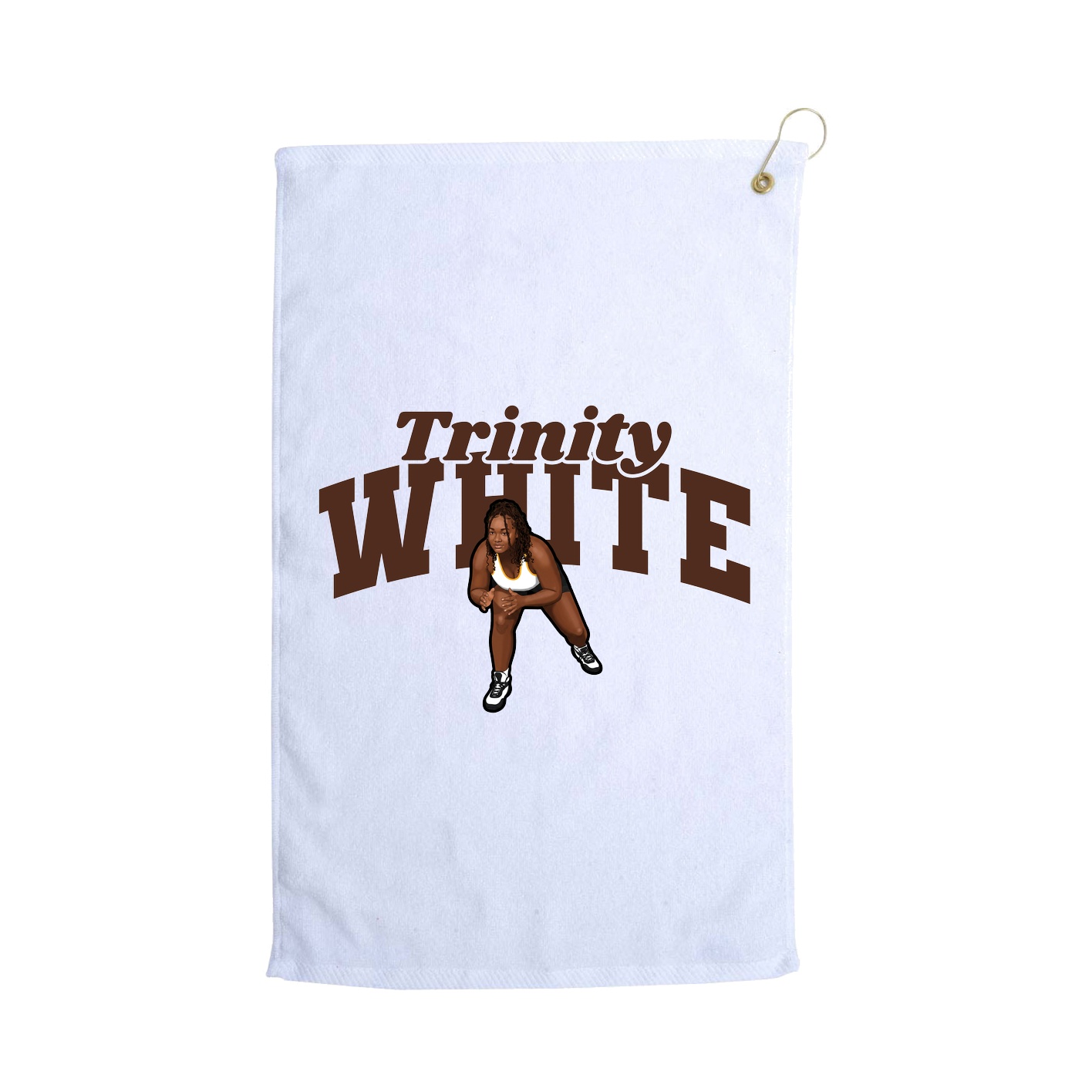 Golf Towel — Signature Arch in White