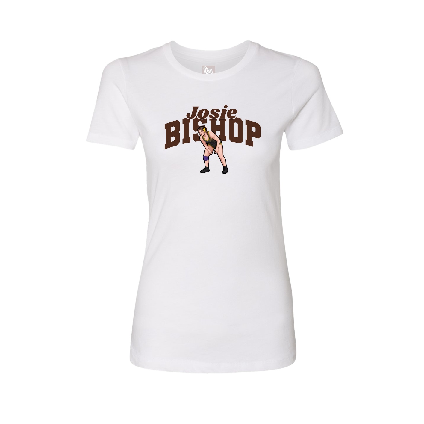 Fitted Women's Tee — Signature Arch in White