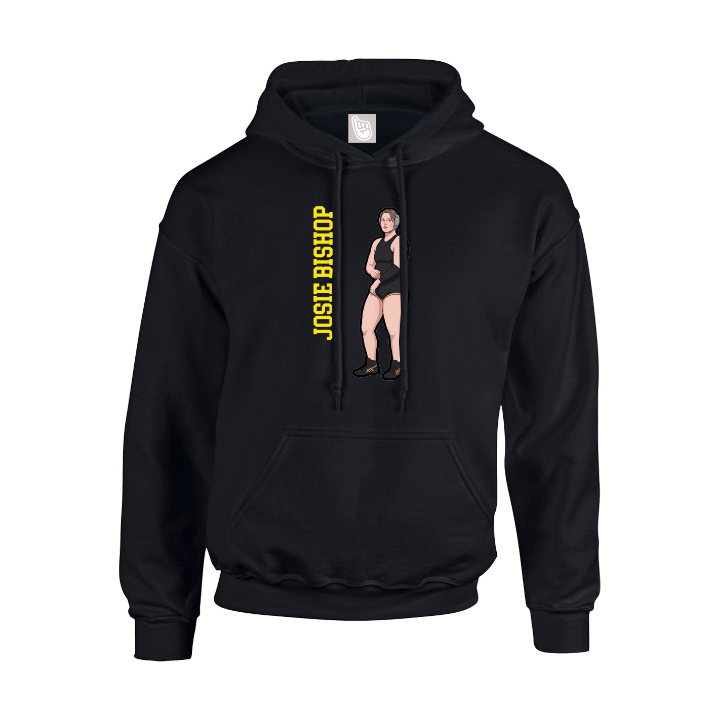 Hoodie — Name Vertical in Black