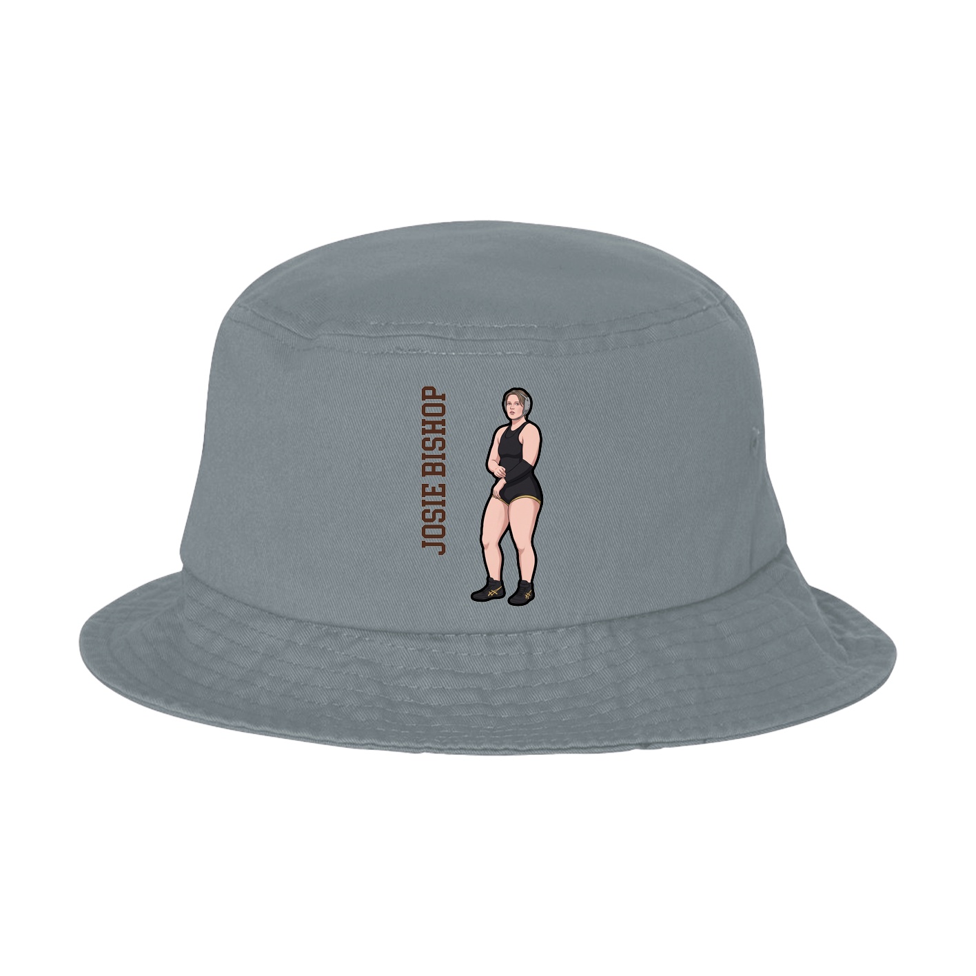 Bucket Cap — Name Vertical in Grey