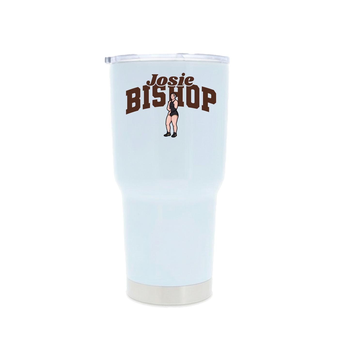 30oz Stainless Steel Tumbler — Signature Arch in White