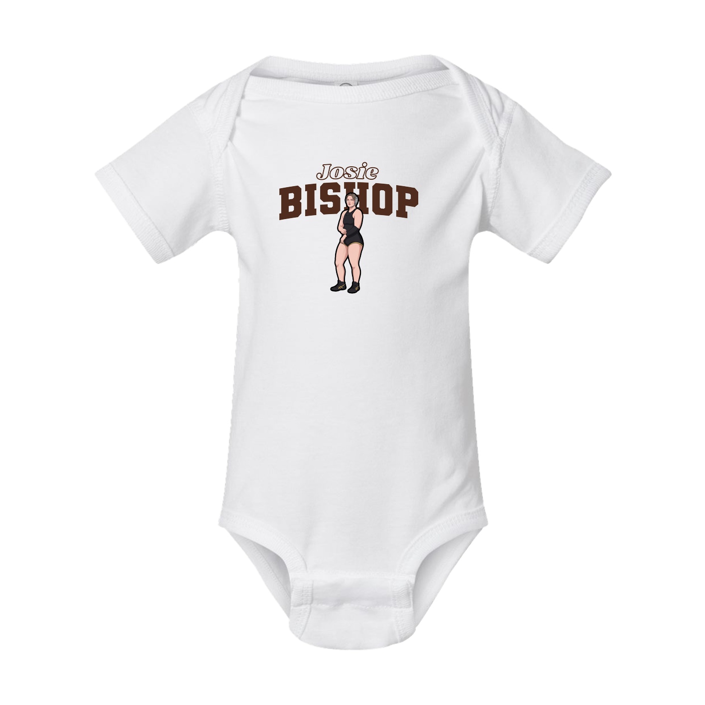 Baby Onesie — Name Arch in White