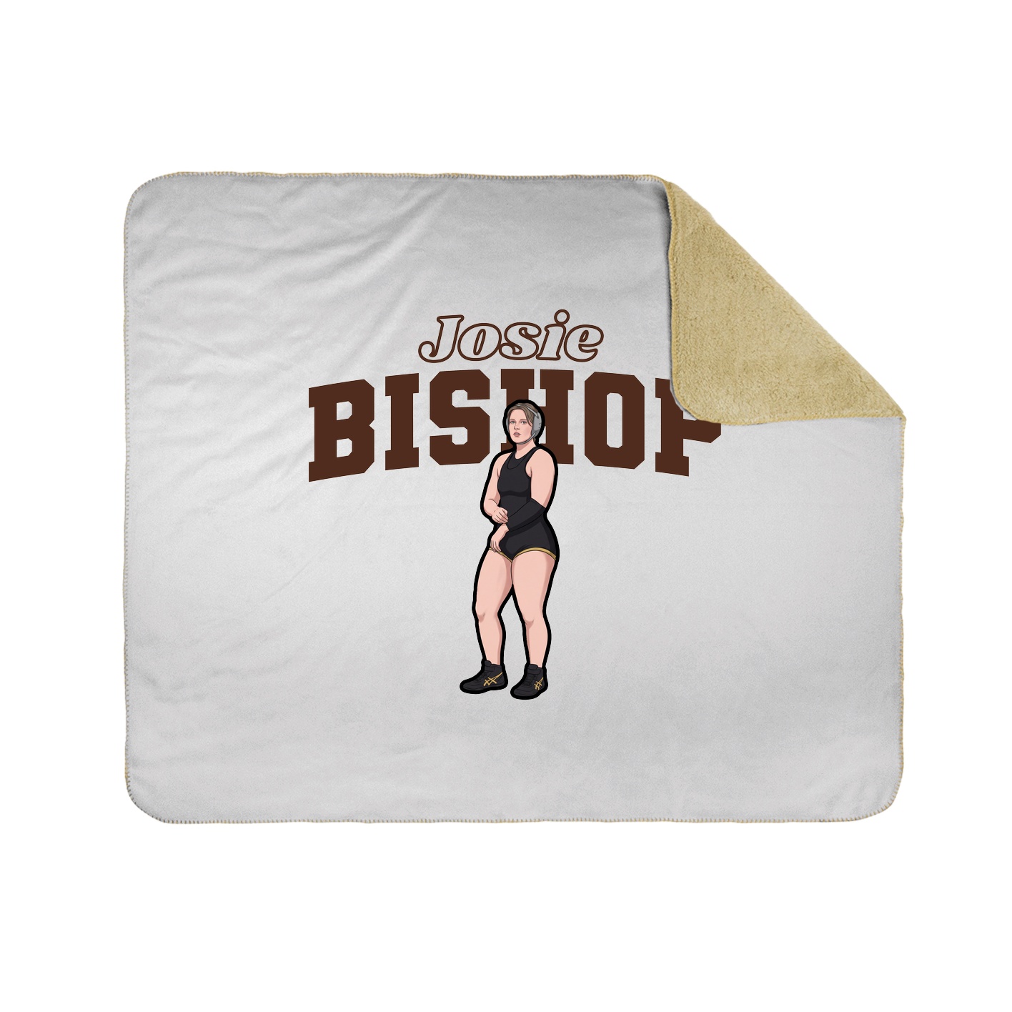 Throw Blanket — Name Arch in White