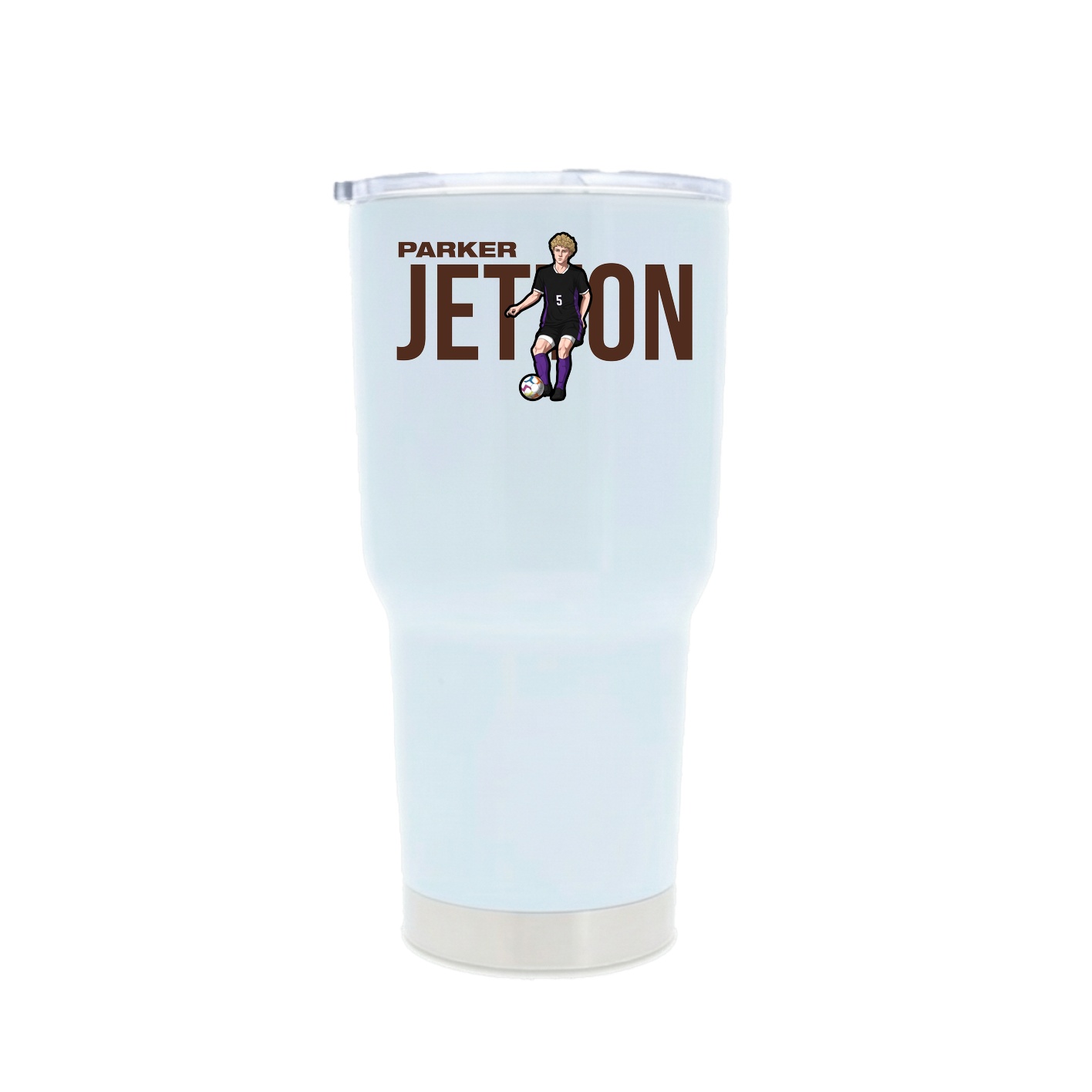 30oz Stainless Steel Tumbler — Player Name in White