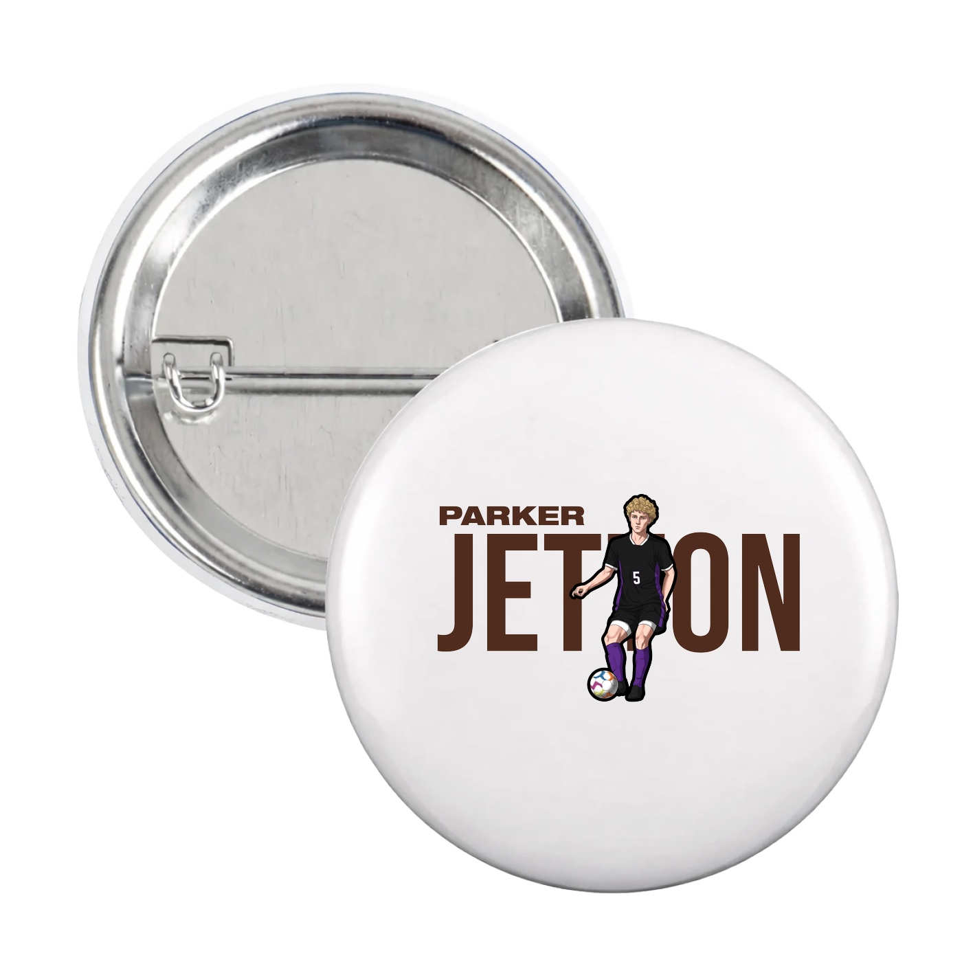Game Day Button — Player Name in White