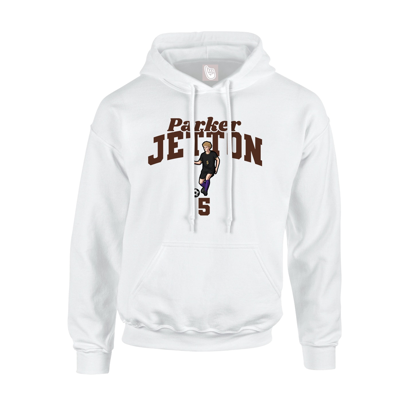 Hoodie — Signature Arch in White
