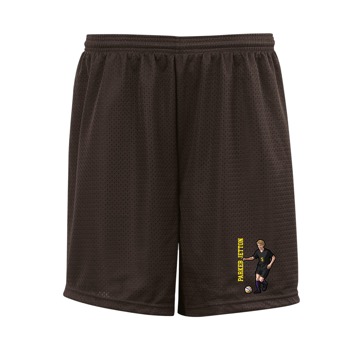 Shorts — Name Vertical in Brown