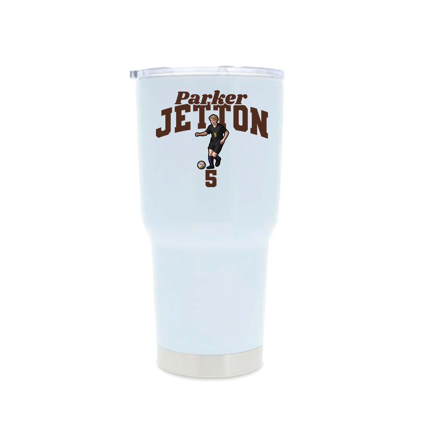 30oz Stainless Steel Tumbler — Signature Arch in White