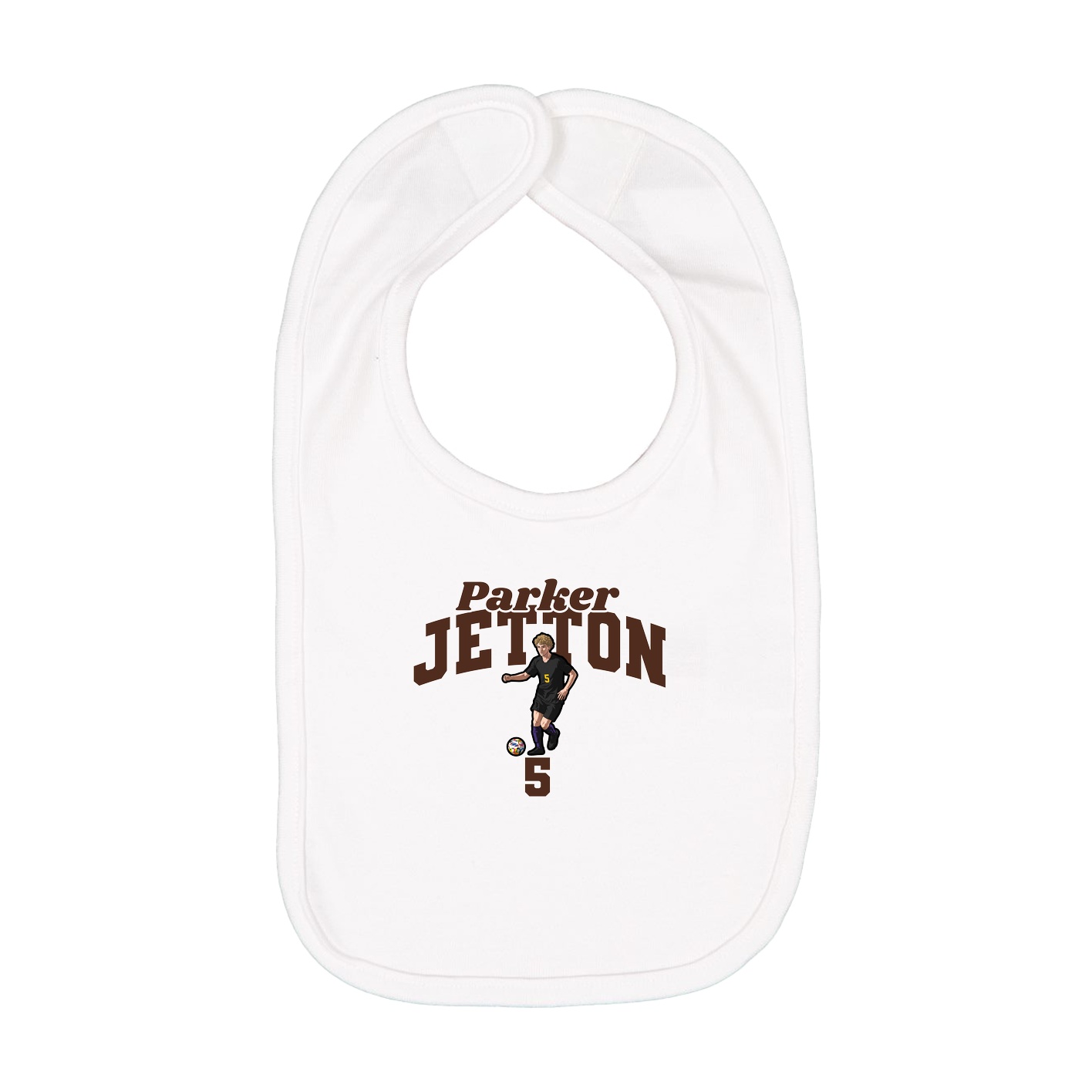 Infant Bib — Signature Arch in White