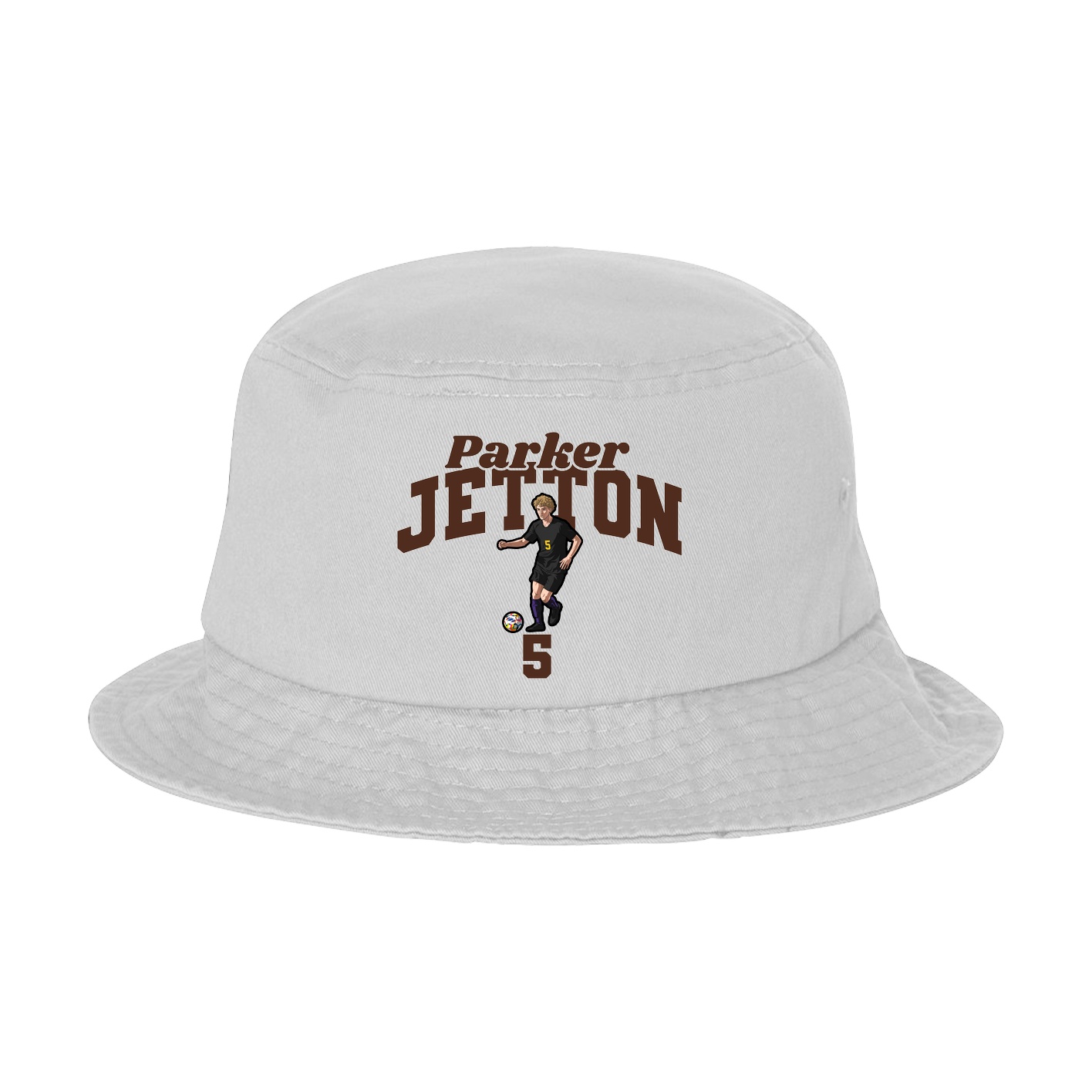Bucket Cap — Signature Arch in White