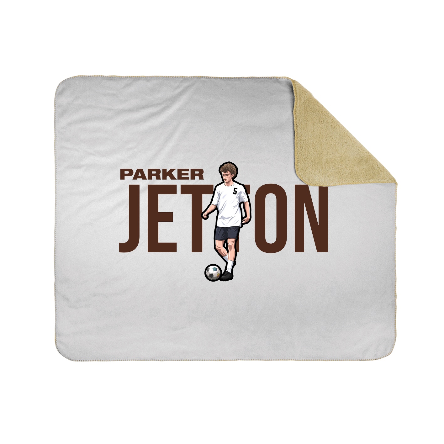 Throw Blanket — Player Name in White