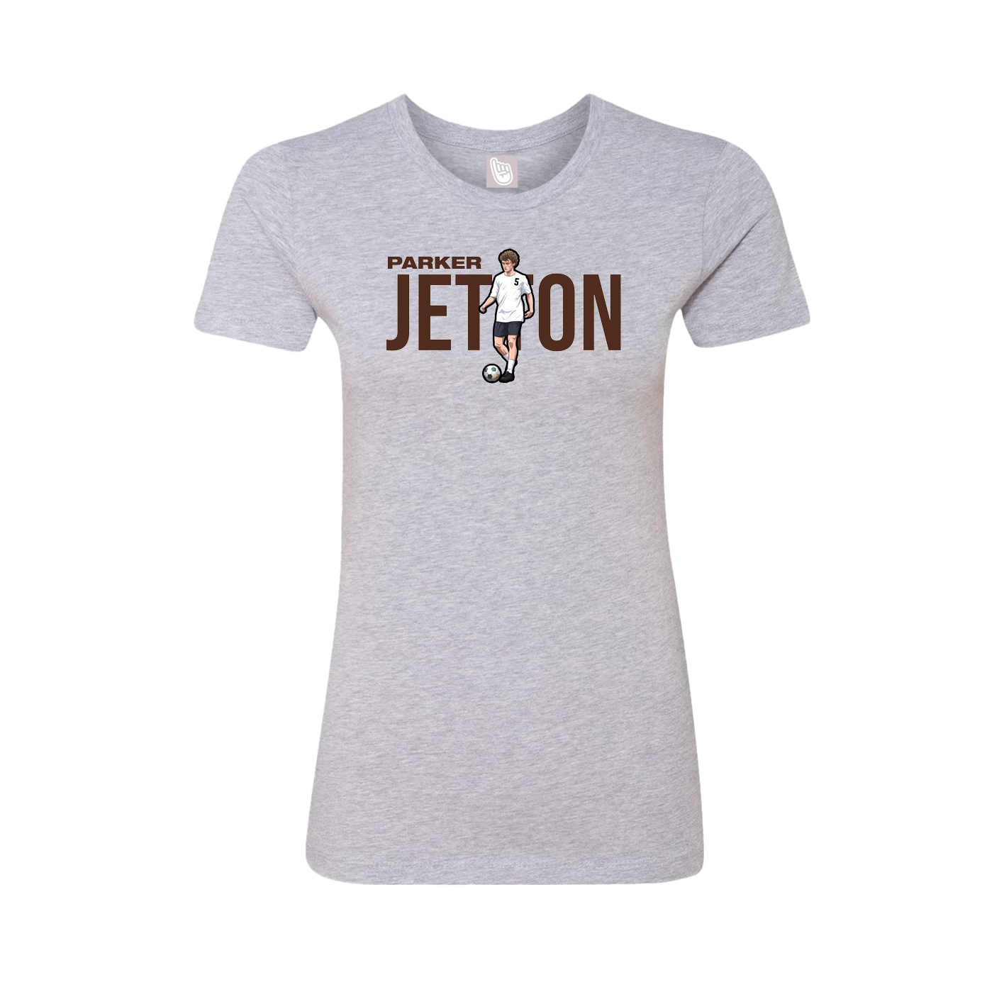 Womens Tee — Player Name in Grey