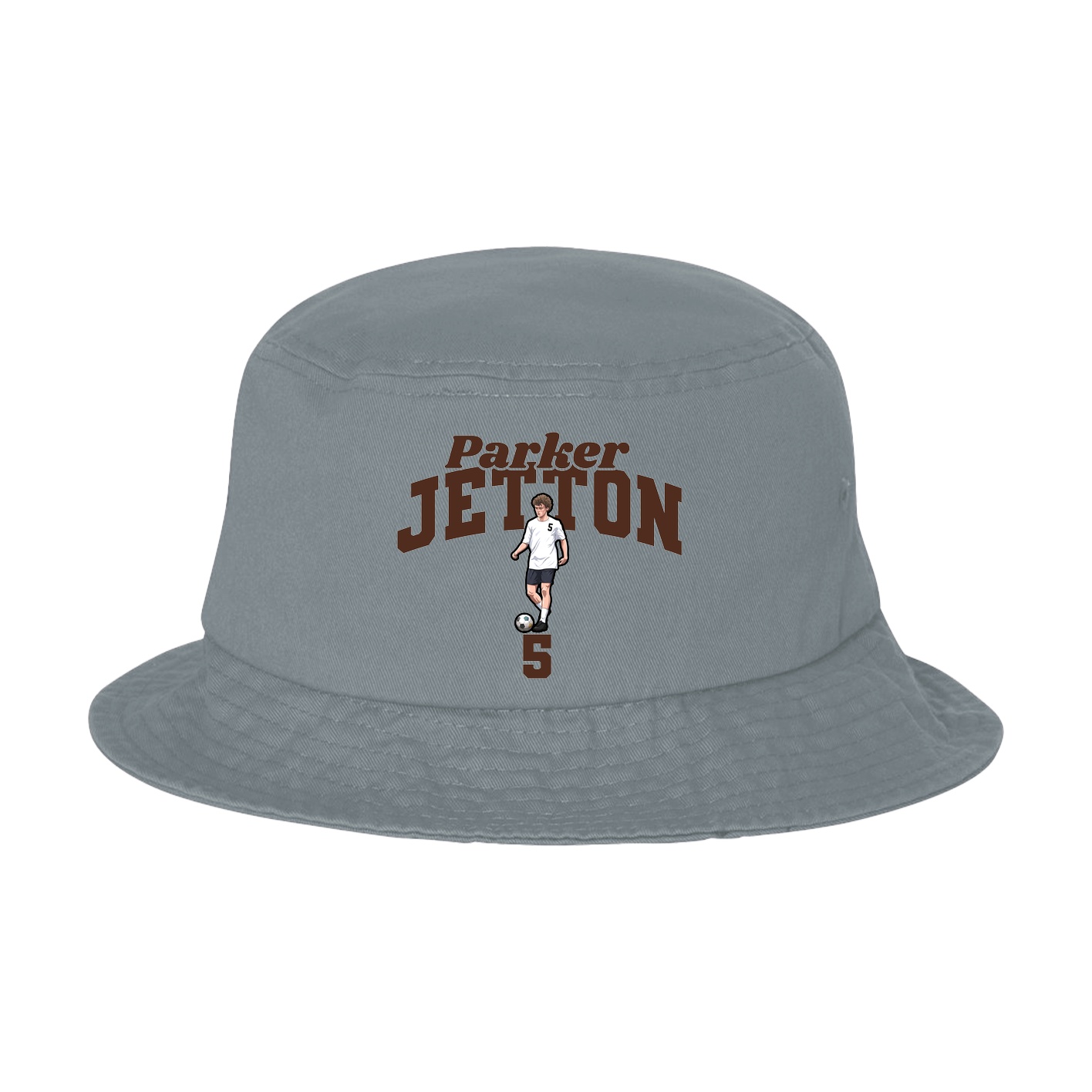 Bucket Cap — Signature Arch in Grey