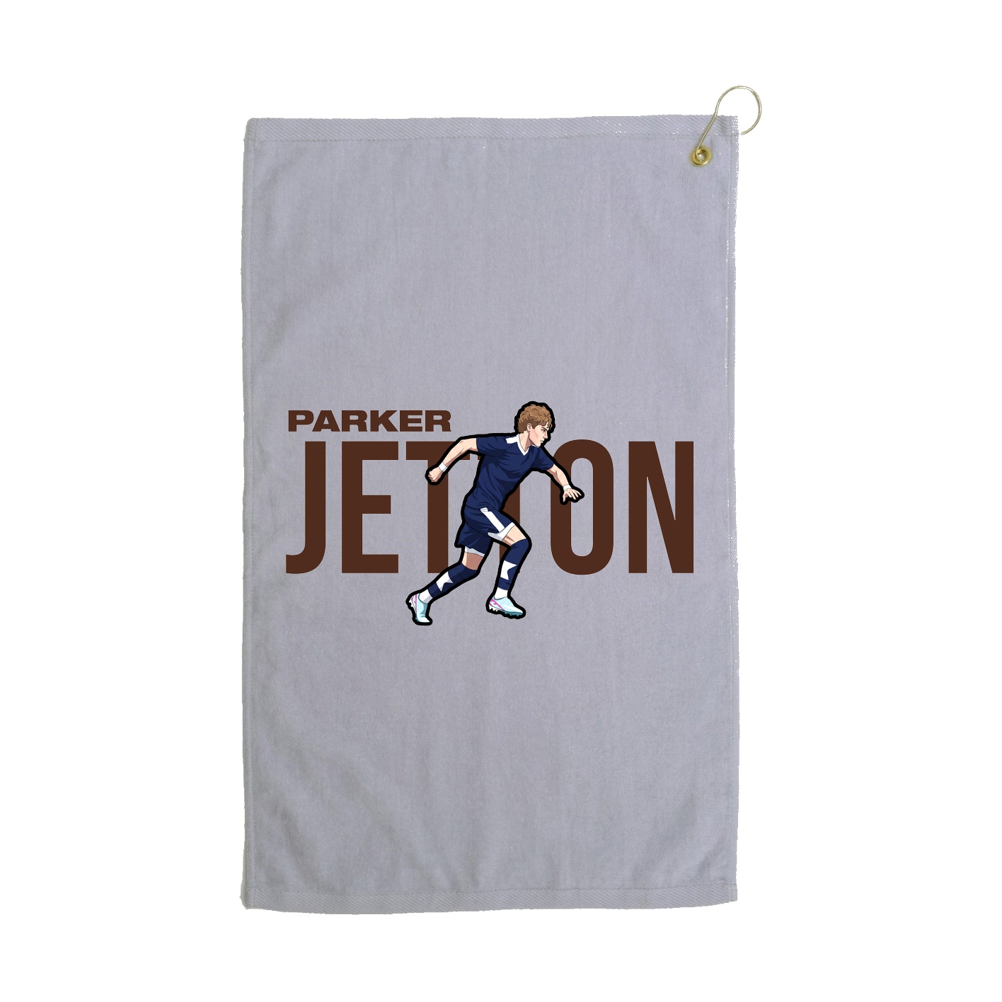 Golf Towel — Player Name in Grey