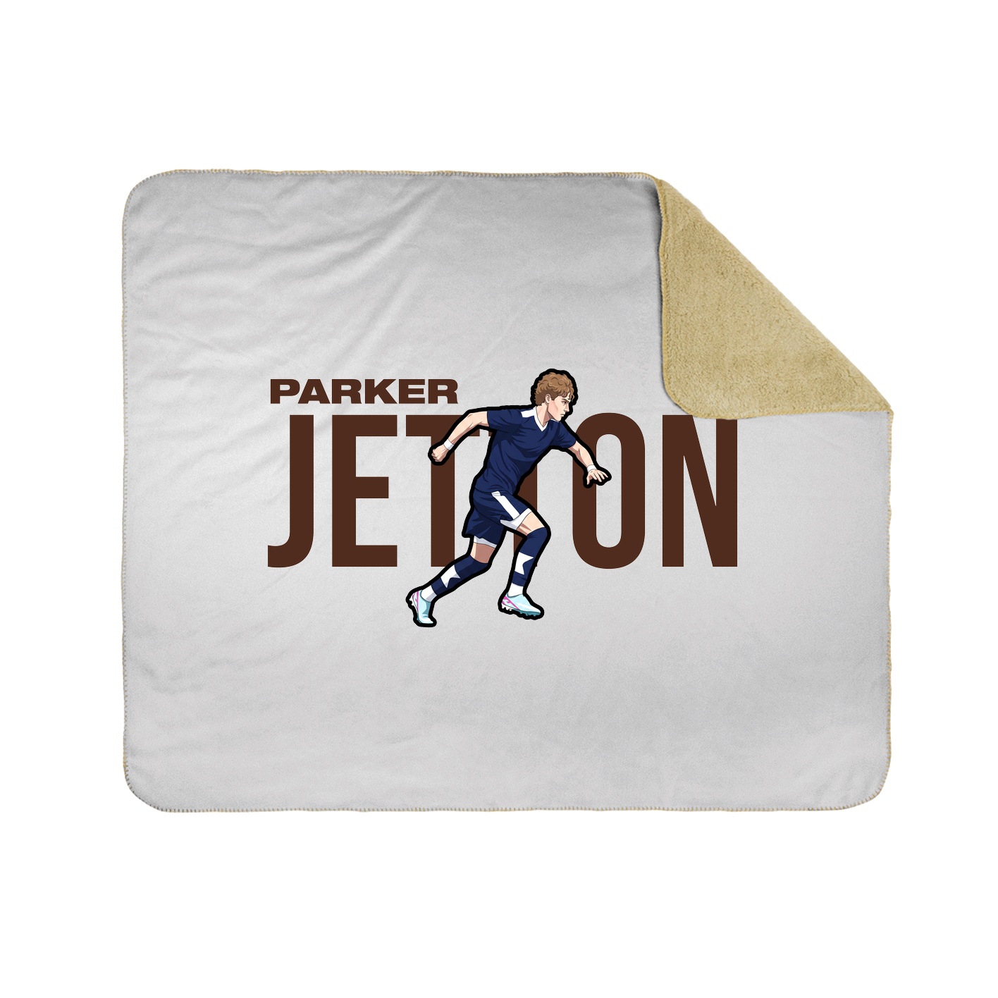 Throw Blanket — Player Name in White