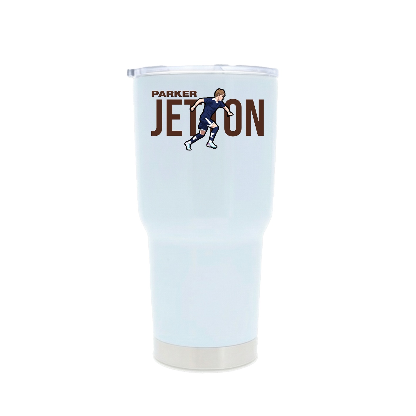 30oz Stainless Steel Tumbler — Player Name in White