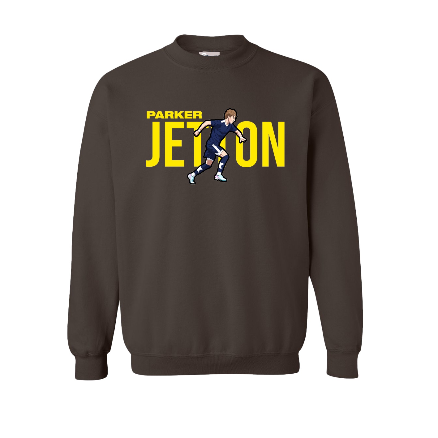 Fleece Crew — Player Name in Brown