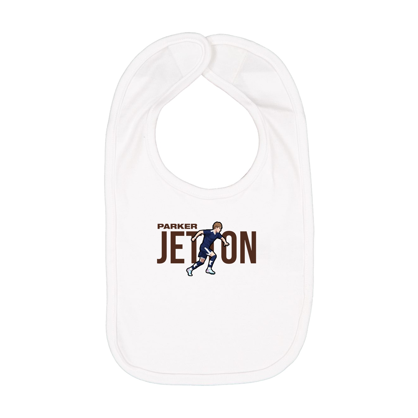 Infant Bib — Player Name in White