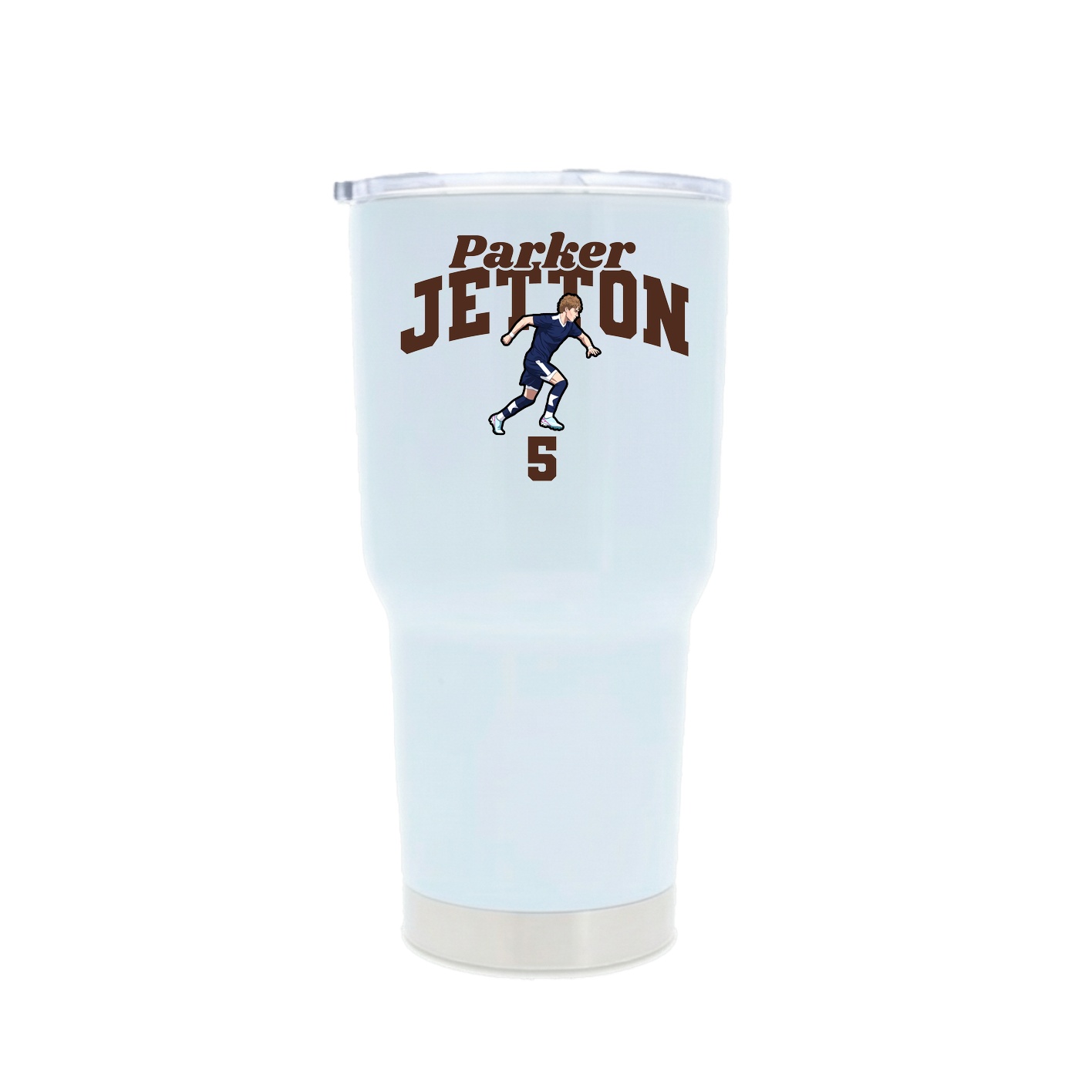 30oz Stainless Steel Tumbler — Signature Arch in White