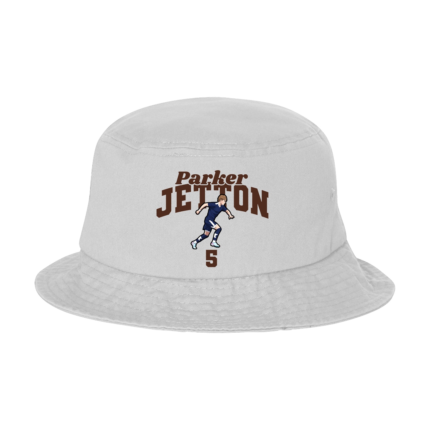 Bucket Cap — Signature Arch in White