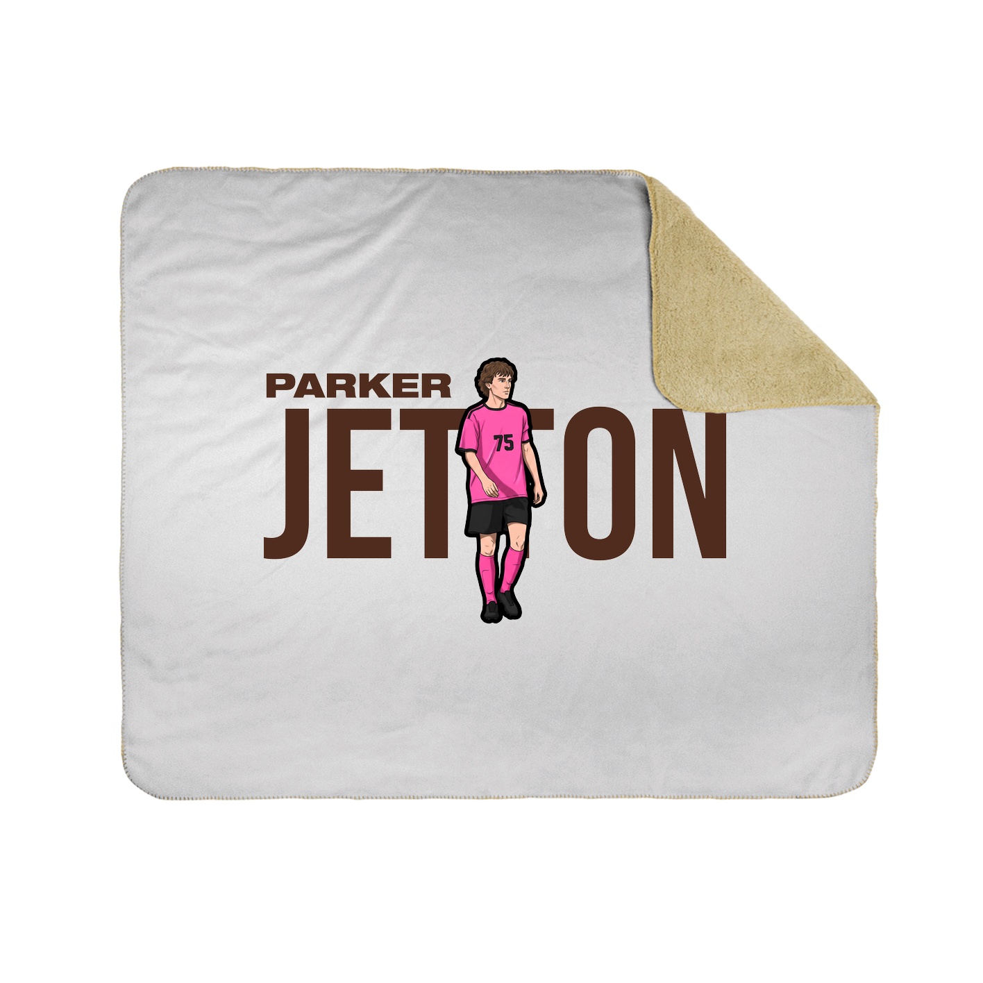 Throw Blanket — Player Name in White