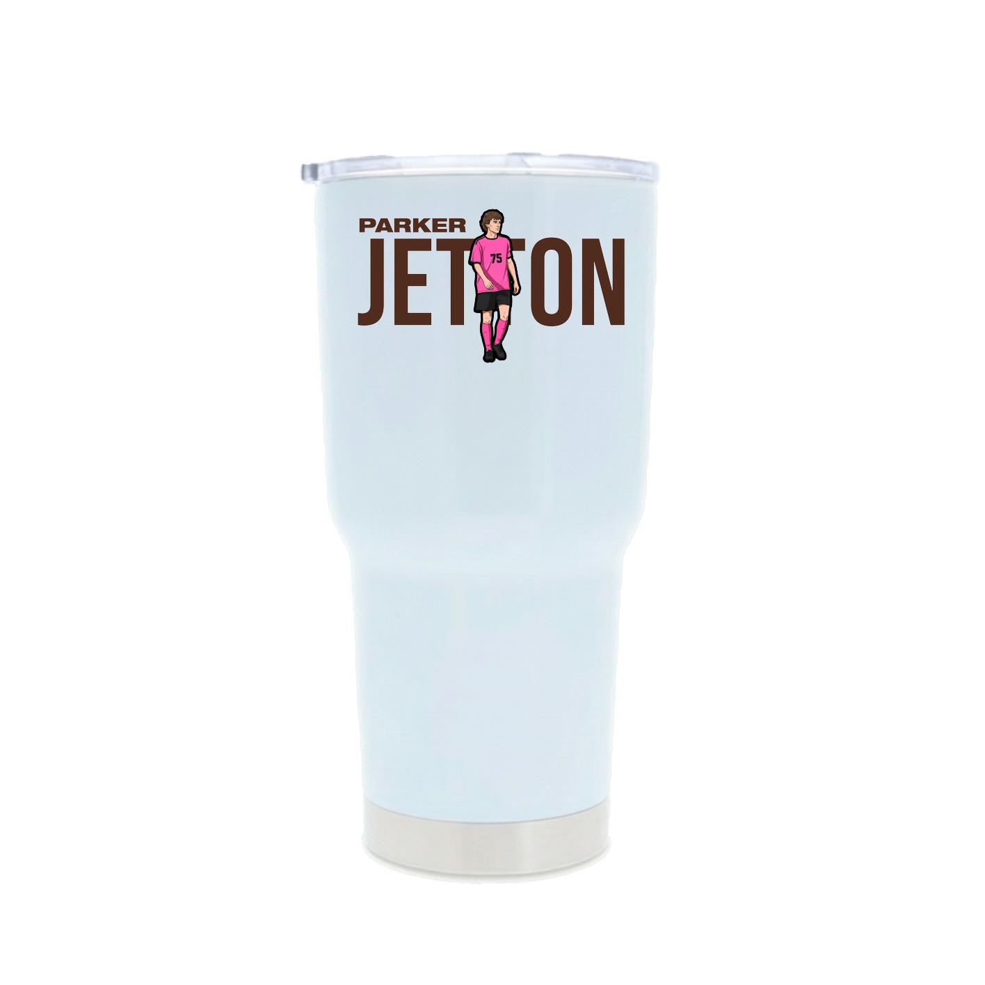 30oz Stainless Steel Tumbler — Player Name in White