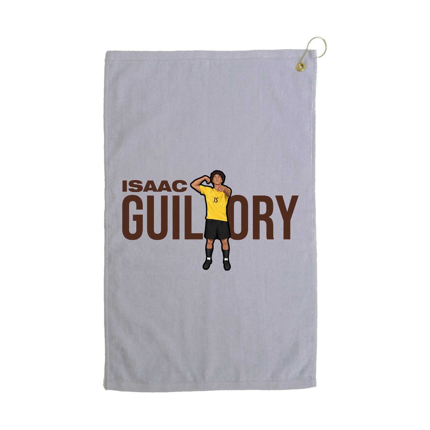 Golf Towel — Player Name in Grey