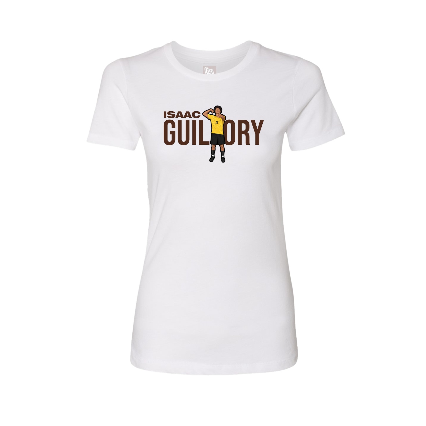 Fitted Women's Tee — Player Name in White