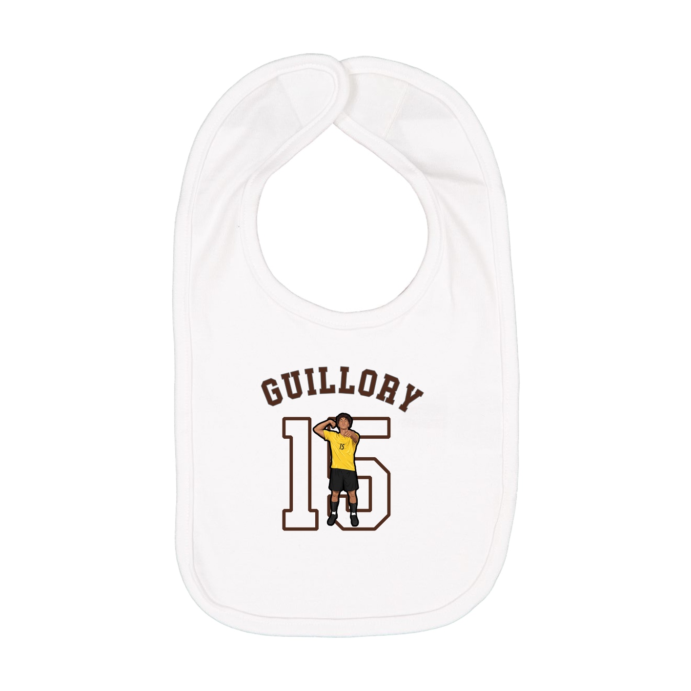 Infant Bib — Shirsey Arch in White