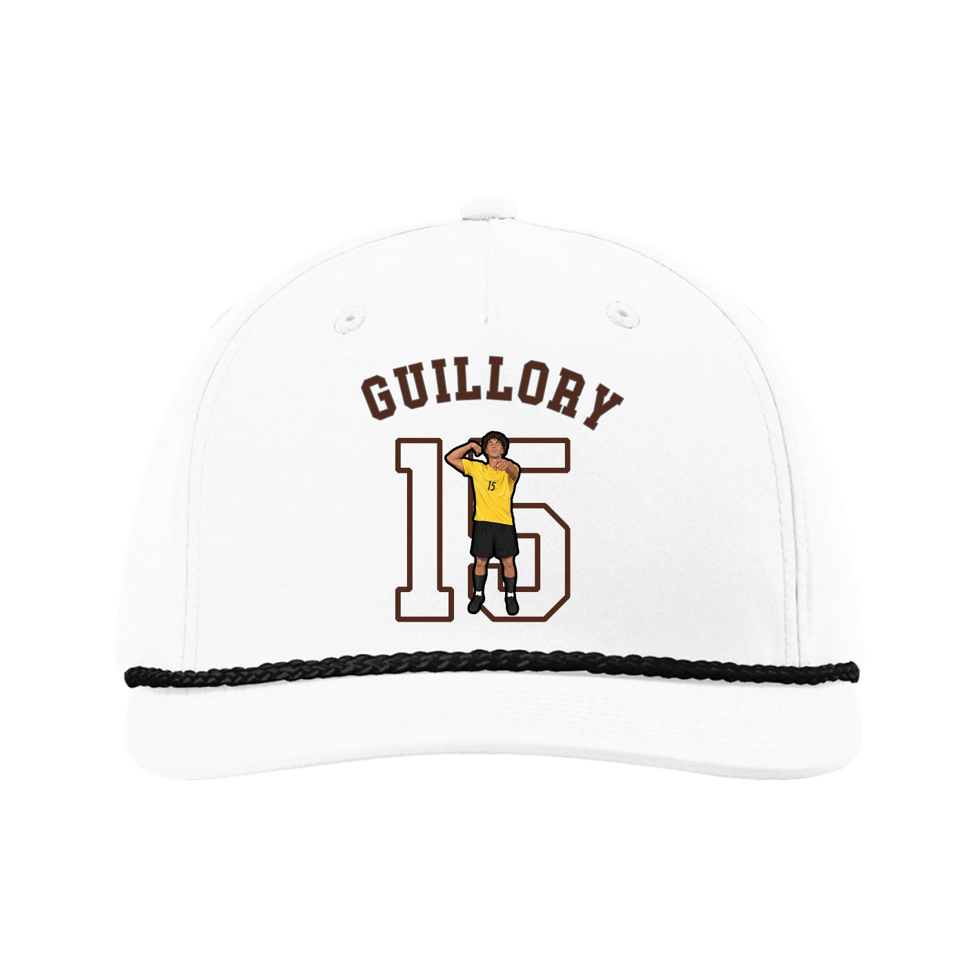 Five-Panel Classic Rope Cap — Shirsey Arch in White