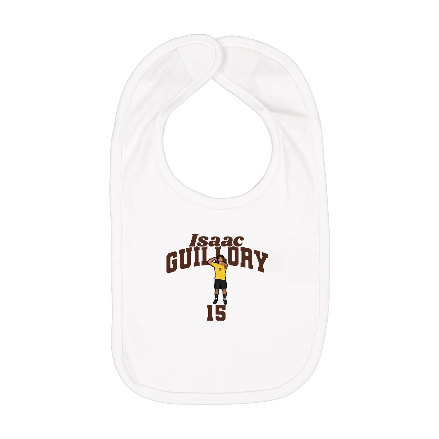 Infant Bib — Signature Arch in White