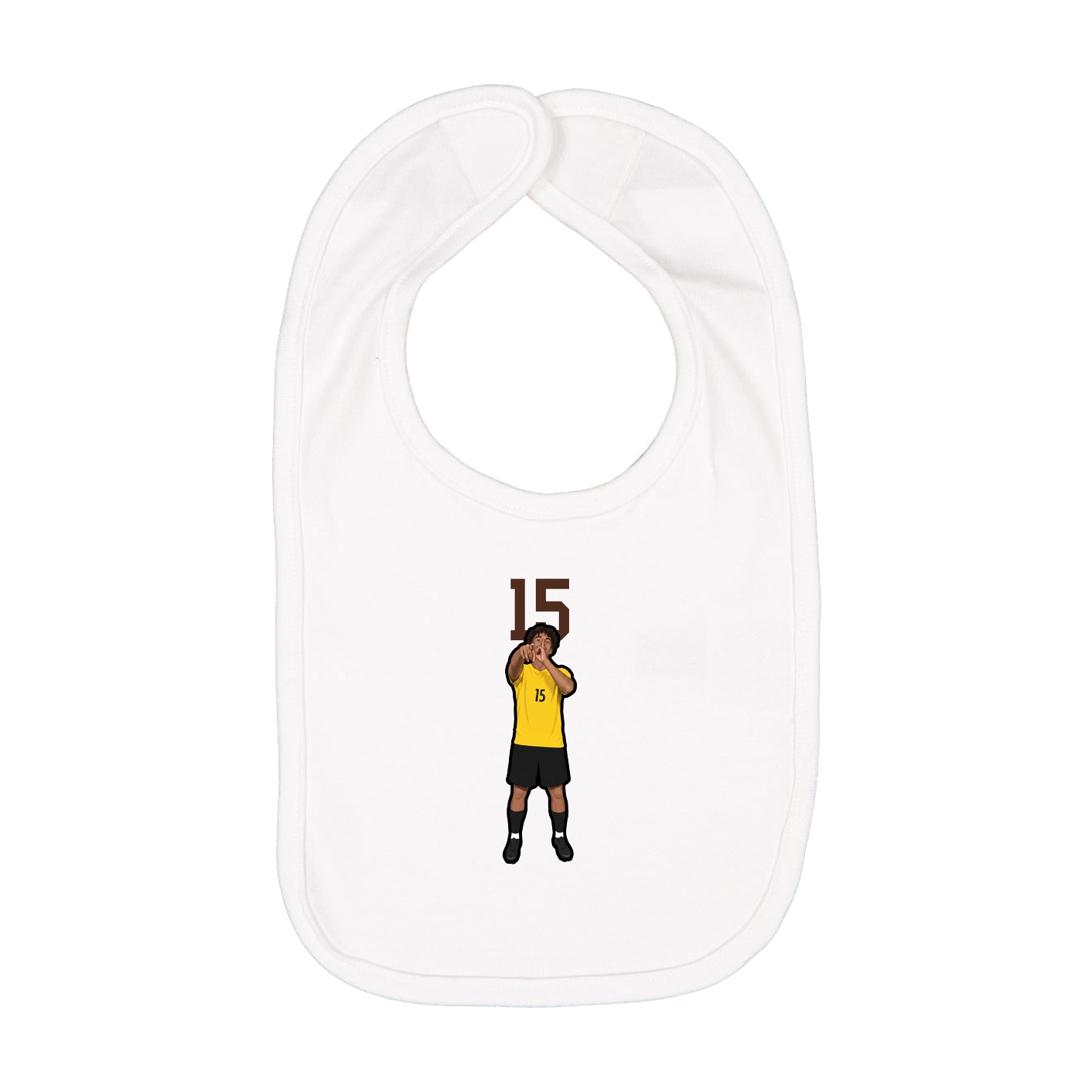 Infant Bib — Number Top in White